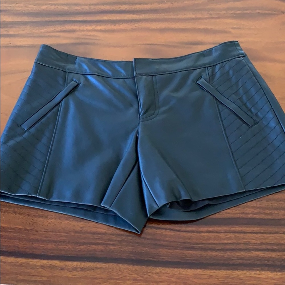Club Monaco Faux Leather Shorts